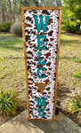 Cow Print Wood Framed Leaner