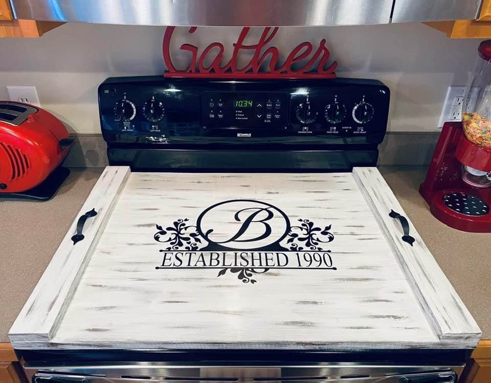 Stove Top Cover, Noodle board, Personalized Stove Top Cover